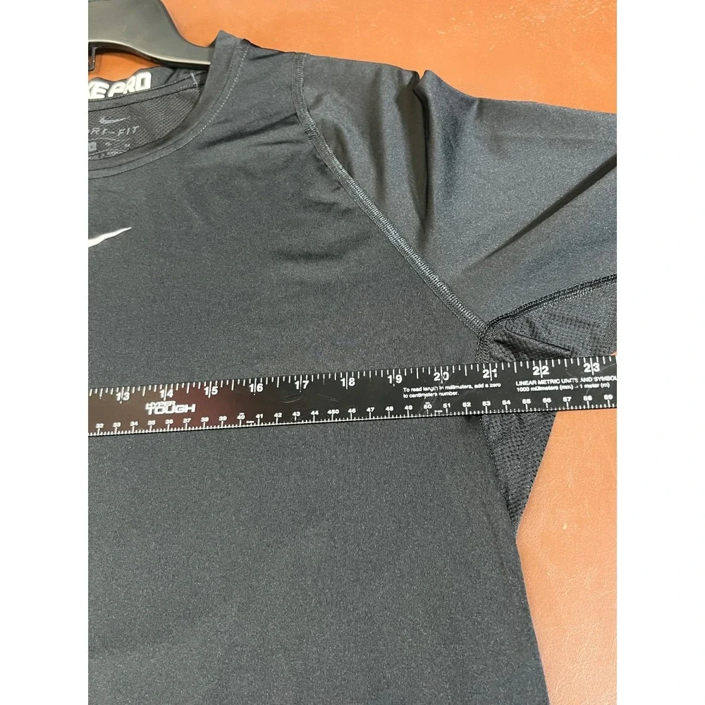 Nike Pro Dri-FIT Mens XL Black Long Sleeve Compression Training Shirt Base Layer